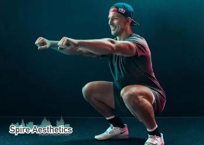 Image of man build leg muscle Perth through exercise