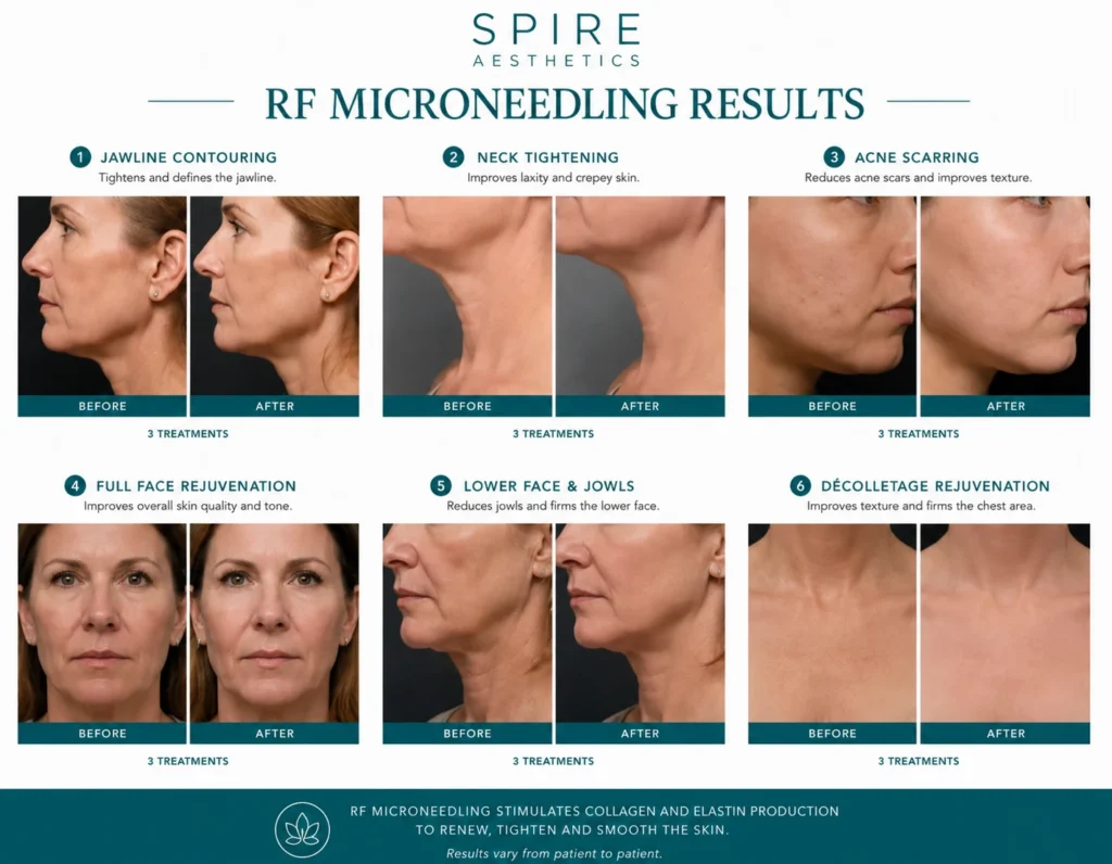 RF Microneedling Skin tightening Perth results